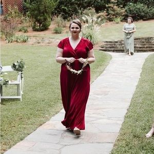 FREE SHIPPING Athena Pleated Maxi Dress Baltic Born XL Maroon Burgundy